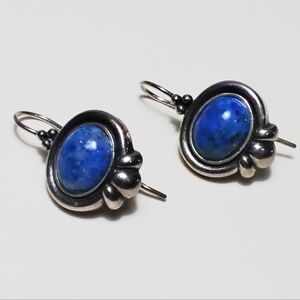925 Silver Lapis Lazuli Earrings